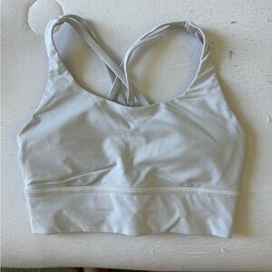 Lululemon white energy longline sports bra